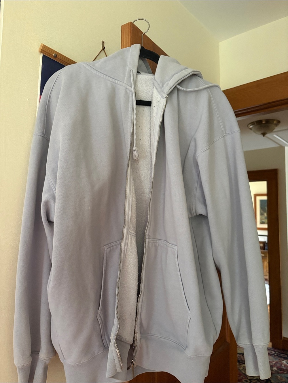Brandy Melville Light blue Zip-Up Hoodie